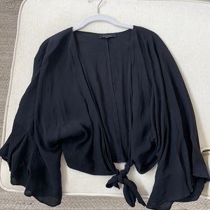 Flowy black going-out top